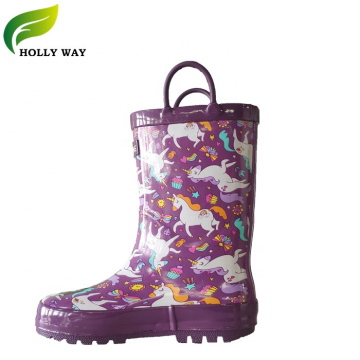 Kids Rubber Boots With Printed Elements